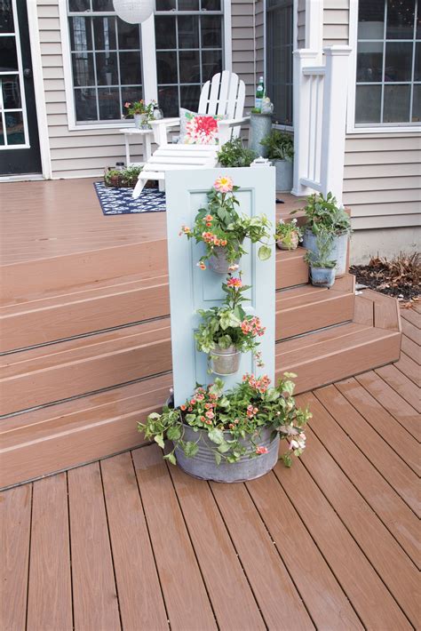 metal tiered garden planters outdoors